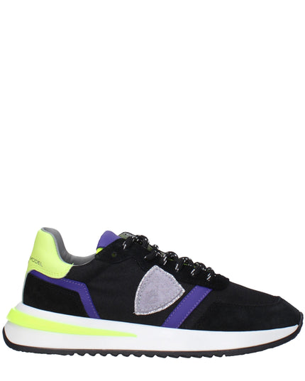 Philippe Model Black Fabric Athletic Sneakers