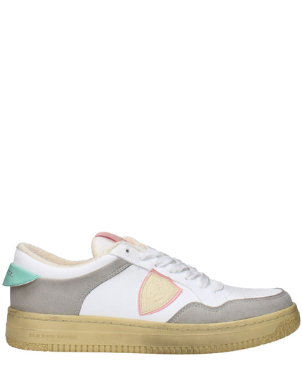 Philippe Model White Leather Low Top Sneakers