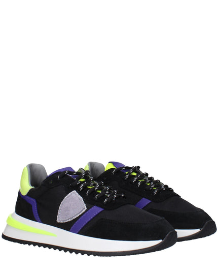 Philippe Model Black Fabric Athletic Sneakers