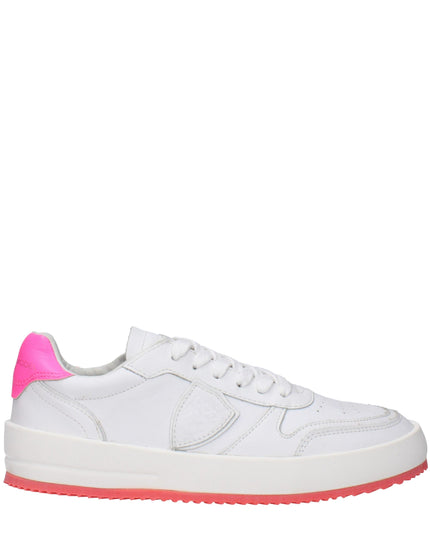 Philippe Model White Leather Sneakers