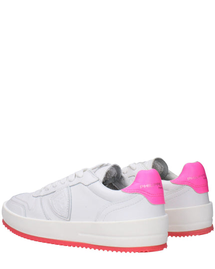 Philippe Model White Leather Sneakers