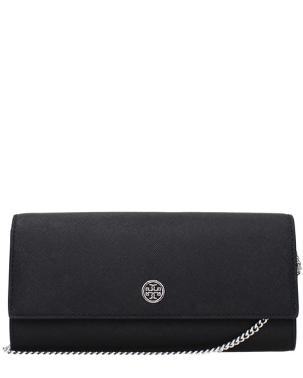 Tory Burch Black Leather Clutch Bag