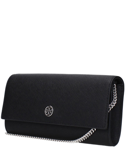Tory Burch Black Leather Clutch Bag