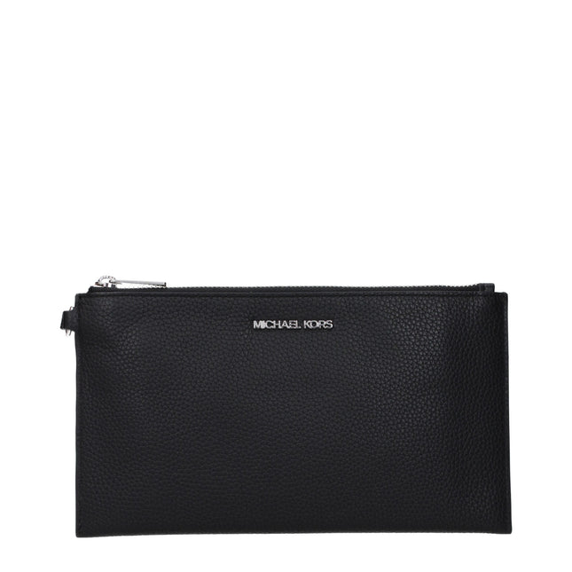 Michael Kors Black Leather Clutch Bag