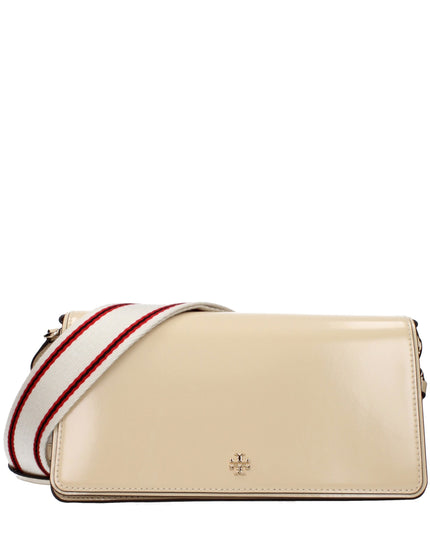 Tory Burch Beige Leather Crossbody Bag