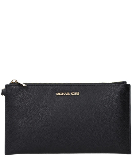 Michael Kors Black Leather Clutch Bag