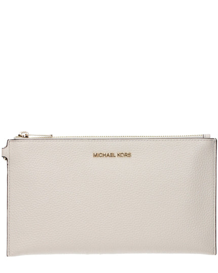 Michael Kors Beige Leather Clutch Bag
