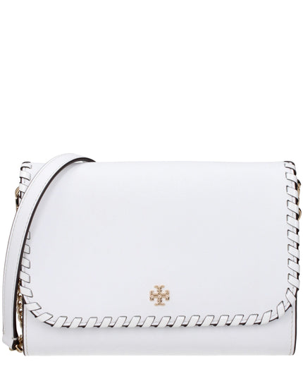 Tory Burch White Leather Clutch Bag