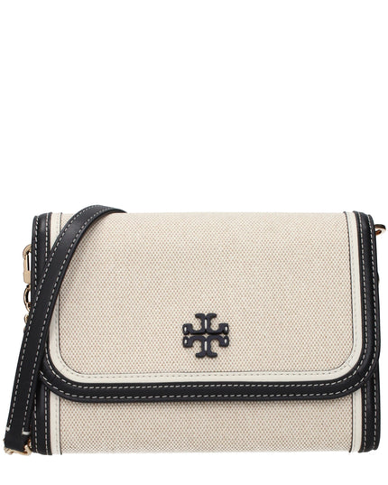 Tory Burch Beige Fabric Clutch Bag