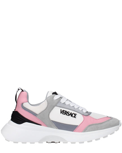 Versace White Fabric Sneakers