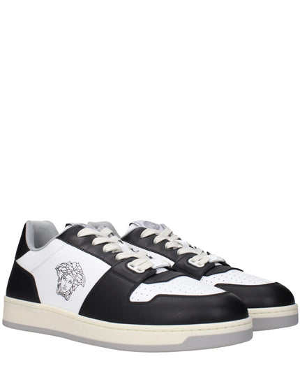 Versace White Leather Low Top Sneakers