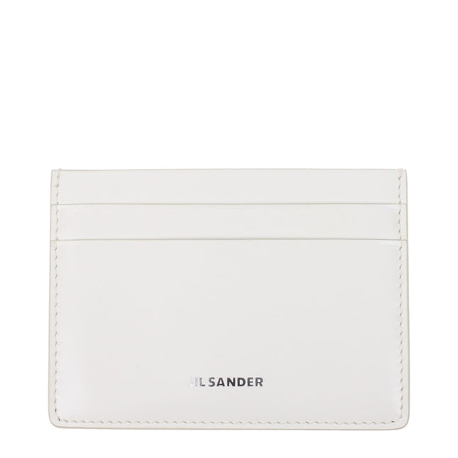 Jil Sander White Leather Cardholder