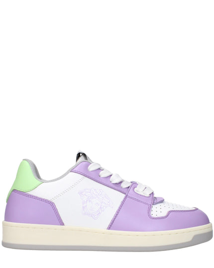 Versace White Leather Low Top Sneakers