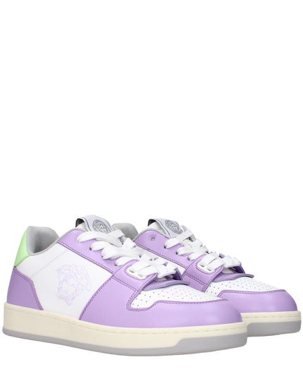 Versace White Leather Low Top Sneakers