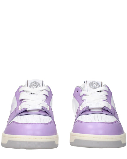 Versace White Leather Low Top Sneakers