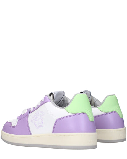 Versace White Leather Low Top Sneakers