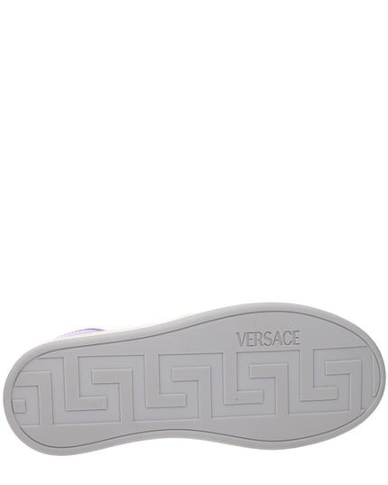 Versace White Leather Low Top Sneakers