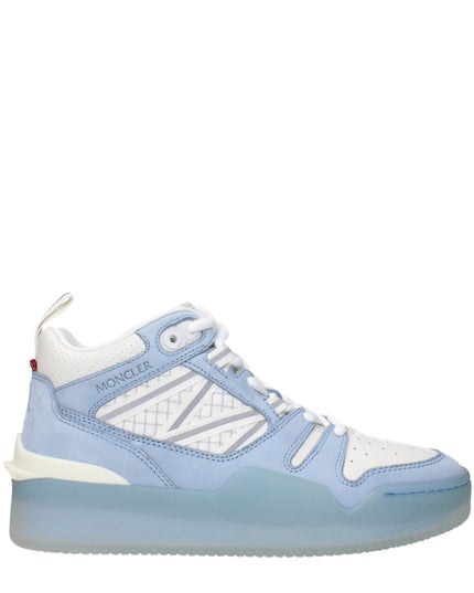 Moncler White Leather High Top Sneakers