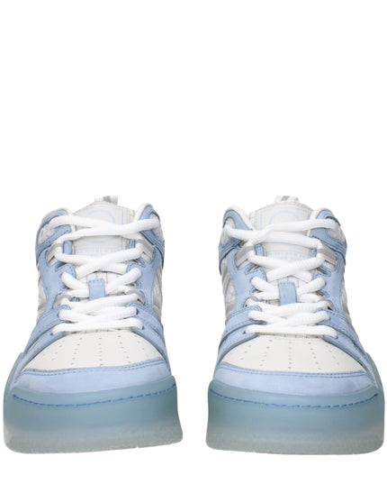 Moncler White Leather High Top Sneakers