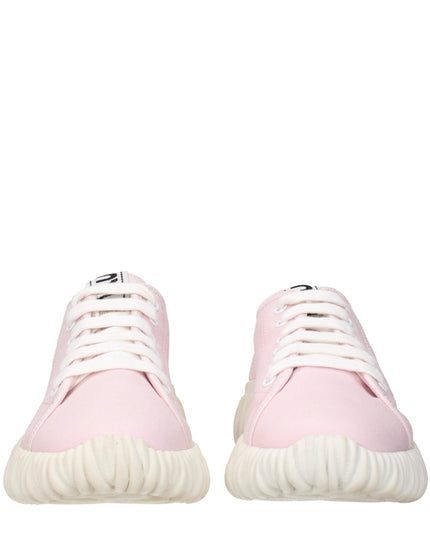 Miu Miu Pink Fabric Low Top Sneakers
