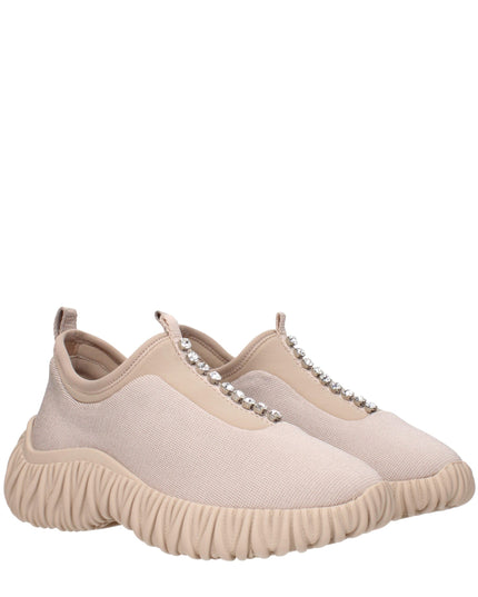 Miu Miu Beige Fabric Sneakers
