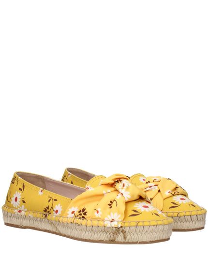 Miu Miu Yellow Fabric Espadrilles