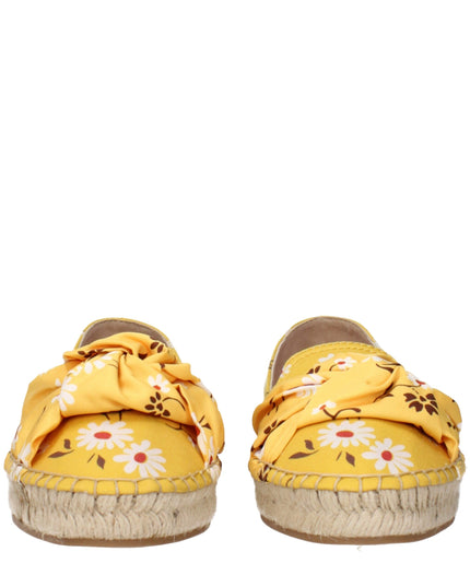 Miu Miu Yellow Fabric Espadrilles