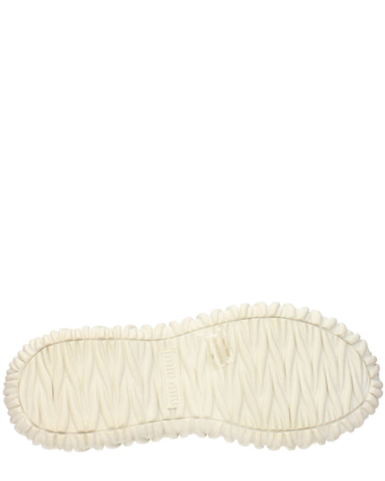 Miu Miu Pink Fabric Low Top Sneakers