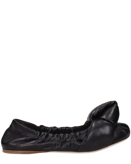 Miu Miu Black Leather Ballet Flats