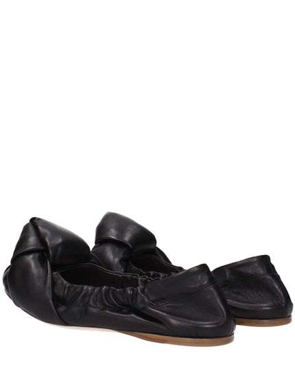 Miu Miu Black Leather Ballet Flats