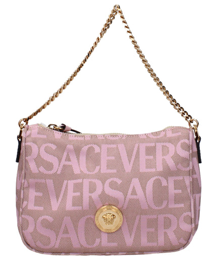 Versace Pink Fabric Handbag