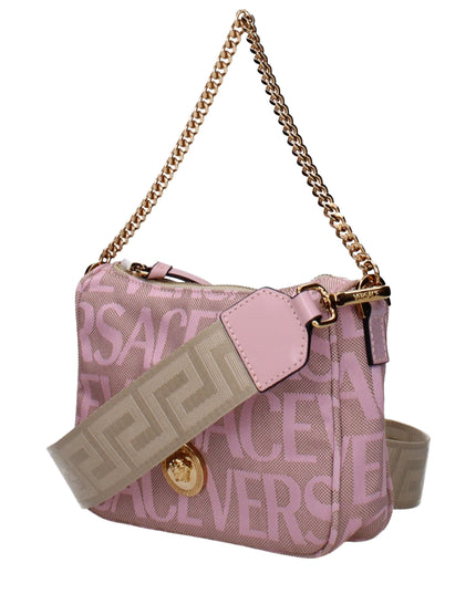 Versace Pink Fabric Handbag