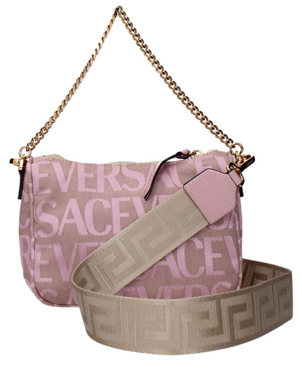Versace Pink Fabric Handbag