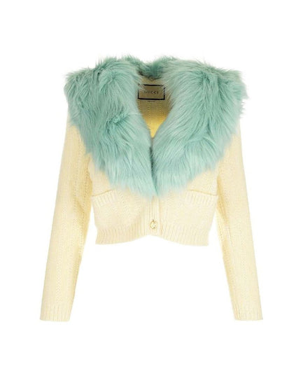 Gucci White Wool Cardigan