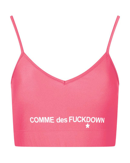 Comme Des Fuckdown Pink Polyester Women Top