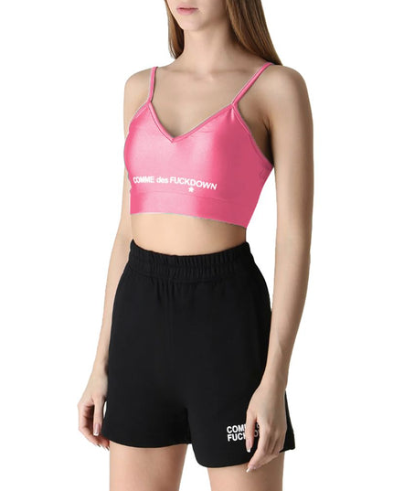 Comme Des Fuckdown Pink Polyester Women Top