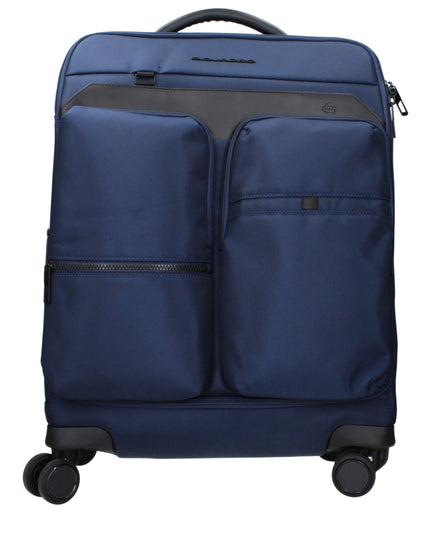 Piquadro Blue Fabric Luggage And Travel