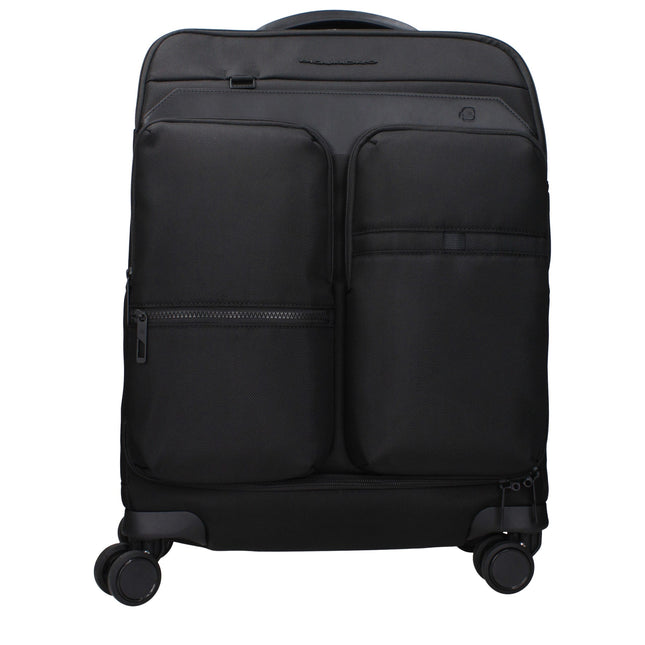 Piquadro Black Fabric Luggage And Travel