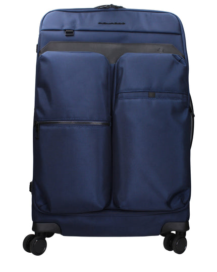 Piquadro Blue Fabric Luggage And Travel