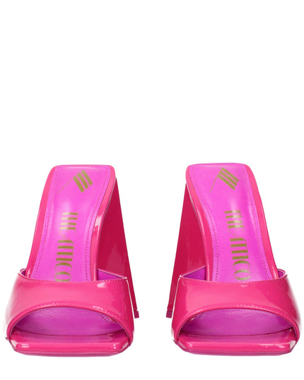 The Attico Pink Leather Platform Sandals