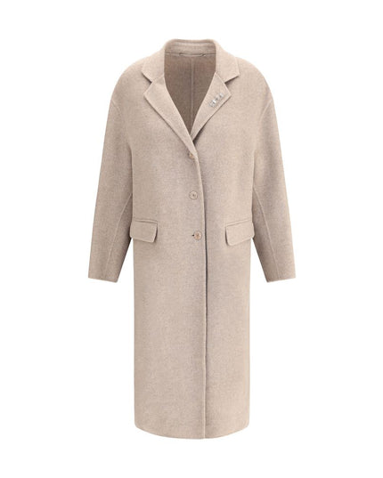 Ermanno Scervino Beige Wool Coat