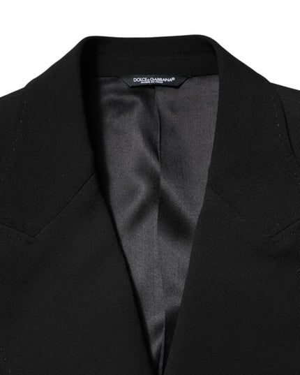 Dolce & Gabbana Black SICILIA Double Breasted Coat Blazer