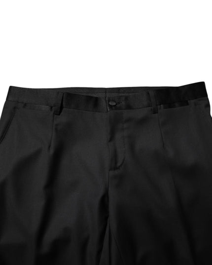 Dolce & Gabbana Black Wool Men Single Breasted 2 Piece Suit