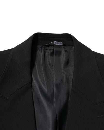 Dolce & Gabbana Black Cotton Single Breasted 2 Piece Suit