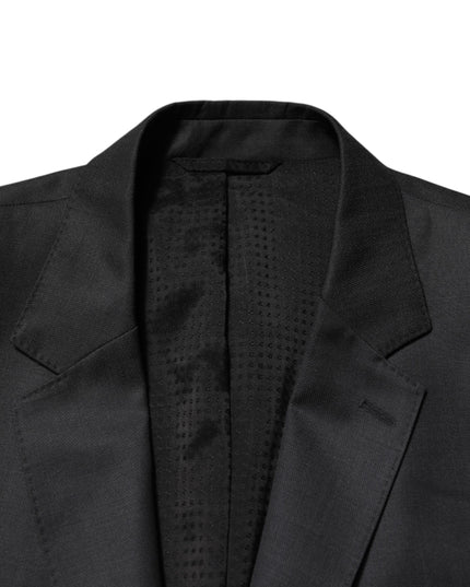 Dolce & Gabbana Dark Gray Wool Single Breasted 2 Piece Suit