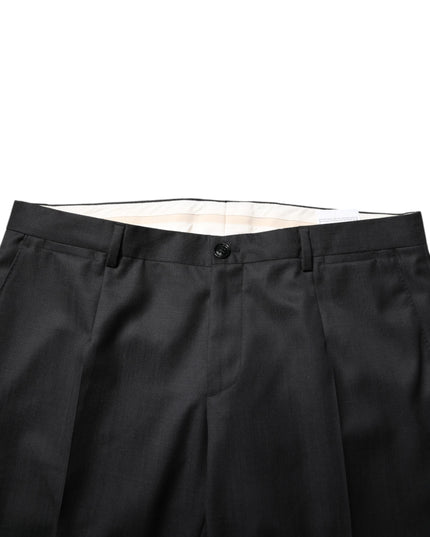 Dolce & Gabbana Dark Gray Wool Single Breasted 2 Piece Suit