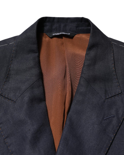 Dolce & Gabbana Dark Blue Double Breasted 2 Piece Suit