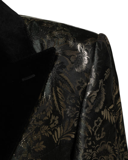 Dolce & Gabbana Metallic Floral Jacquard Silk 2 Piece Suit