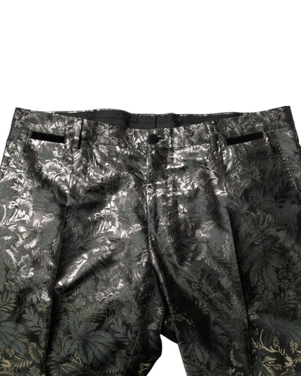 Dolce & Gabbana Metallic Floral Jacquard Silk 2 Piece Suit
