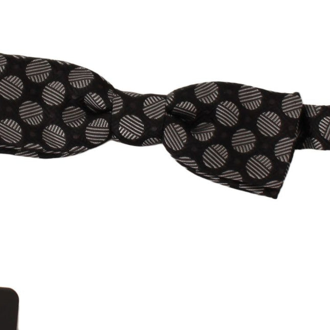Dolce & Gabbana Brown Silk Polka Dot Jacquard Men  Bow Tie Papillon